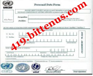 Representative Personal Data Form